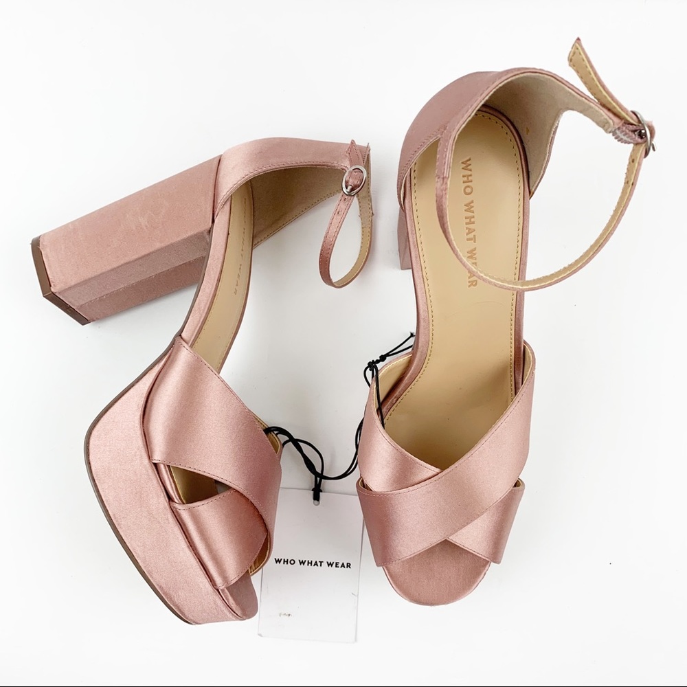 WHO WHAT WEAR Pink Sydney Platform Heels NWT SIZE 9.5